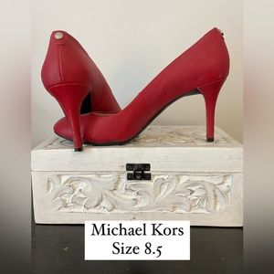 Michael Kors red pumps